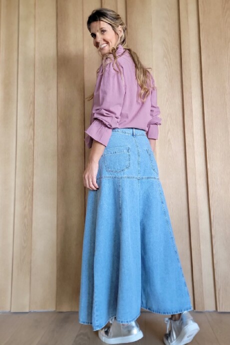 Pollera Cala Denim Celeste