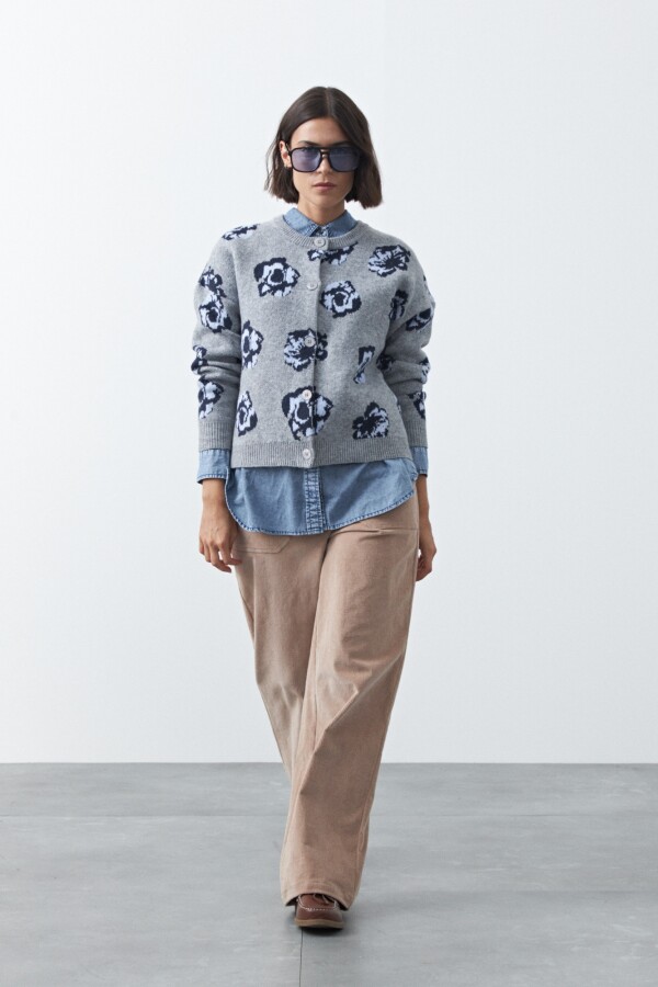 CARDIGAN COSME Gris Melange