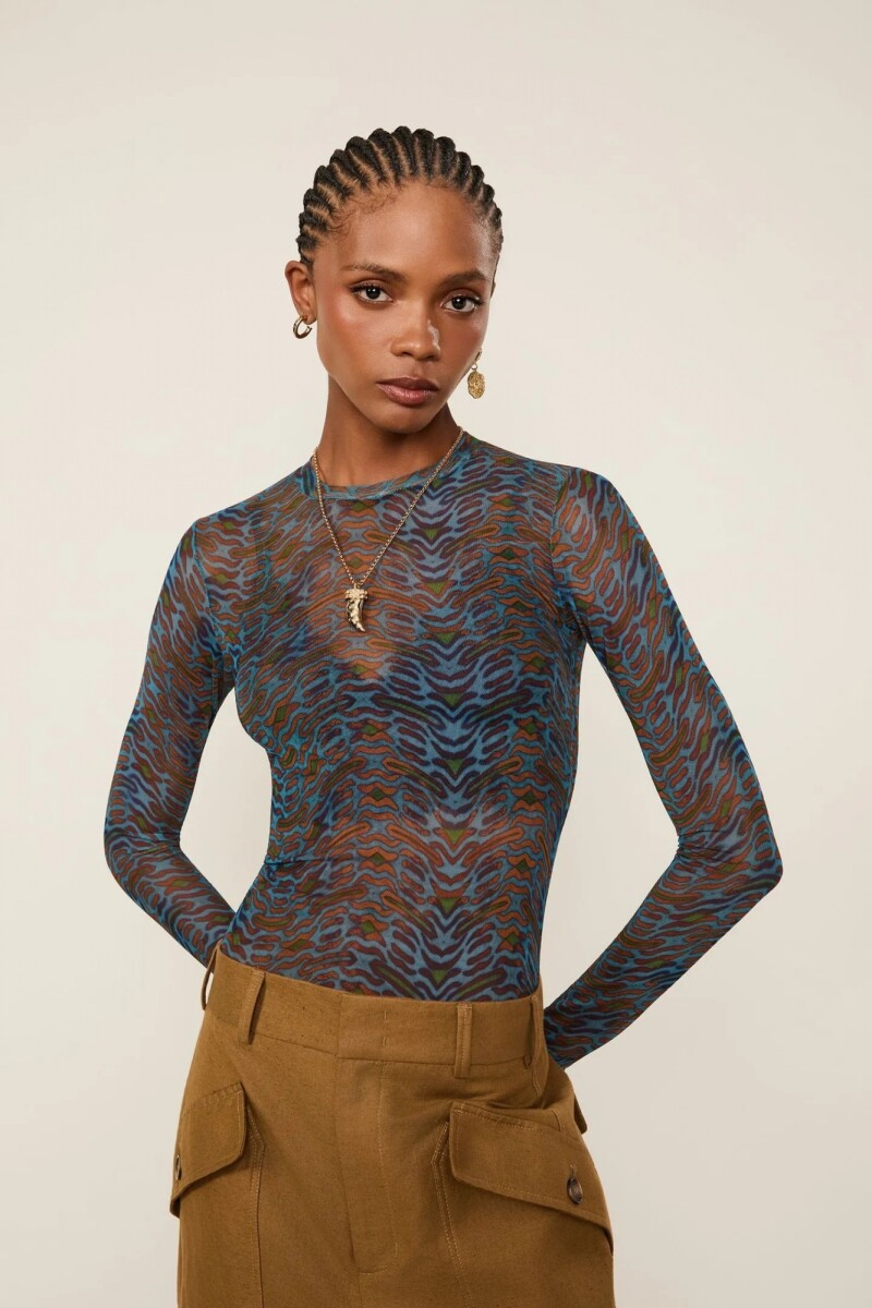 TOP TUL GEO Estampado