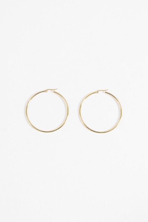 Aros acero extra large dorado
