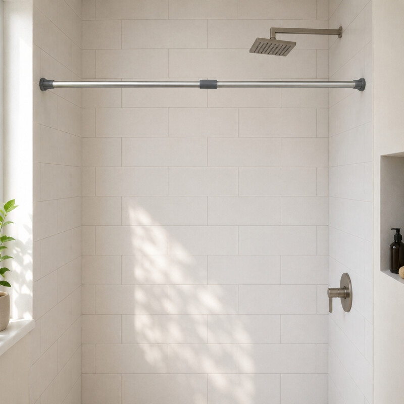 Barrote extensible para cortina 110 a 200 cm GRIS