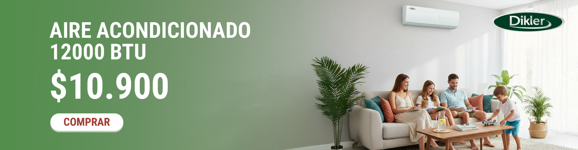 Aire Acondicionado Dikler 12000 BTU on/off