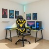 Silla Gamer Lumax Modelo ROM Negro/Amarillo