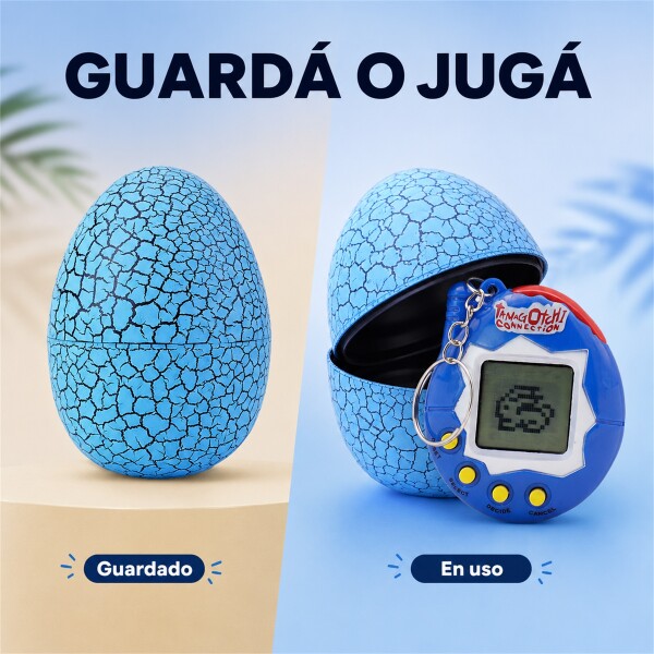 Juego de Mascota Virtual con Huevo y Consola Llavero Azul 1