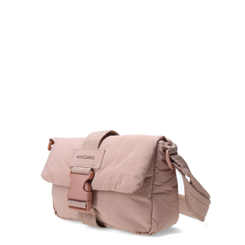 Bolso Miss Carol Kima Con Logo Beige
