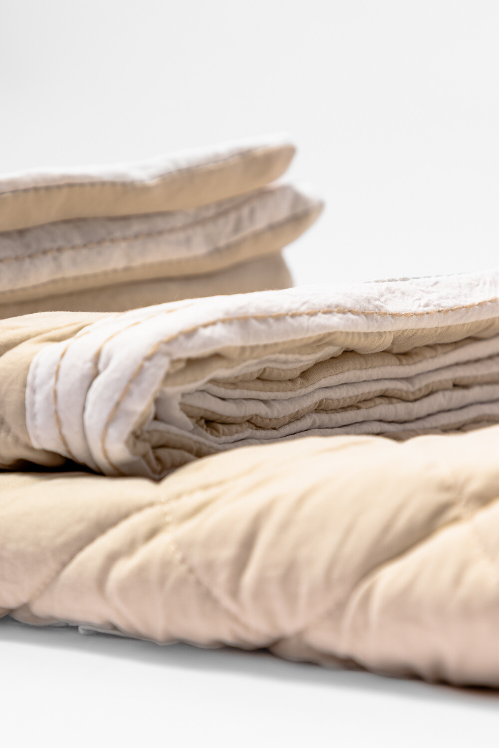 Cubrecama 2 Plazas King Microfibra Washed Beige