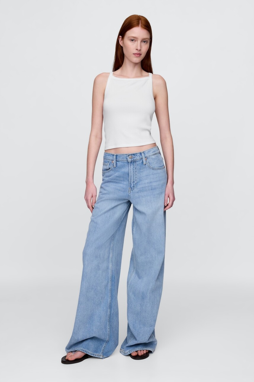 Musculosa Algodón Rib Mujer Fresh White