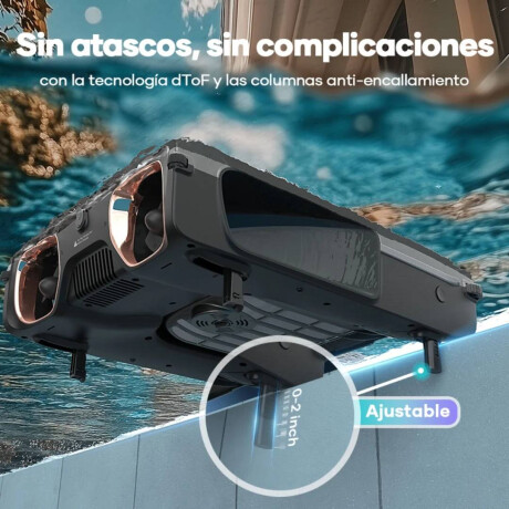 Limpiadora Robot de piscina EcoSurfer S2 con carga solar para superficie negro/azul