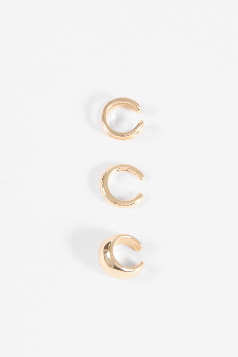 Set earcuff triple bold dorado