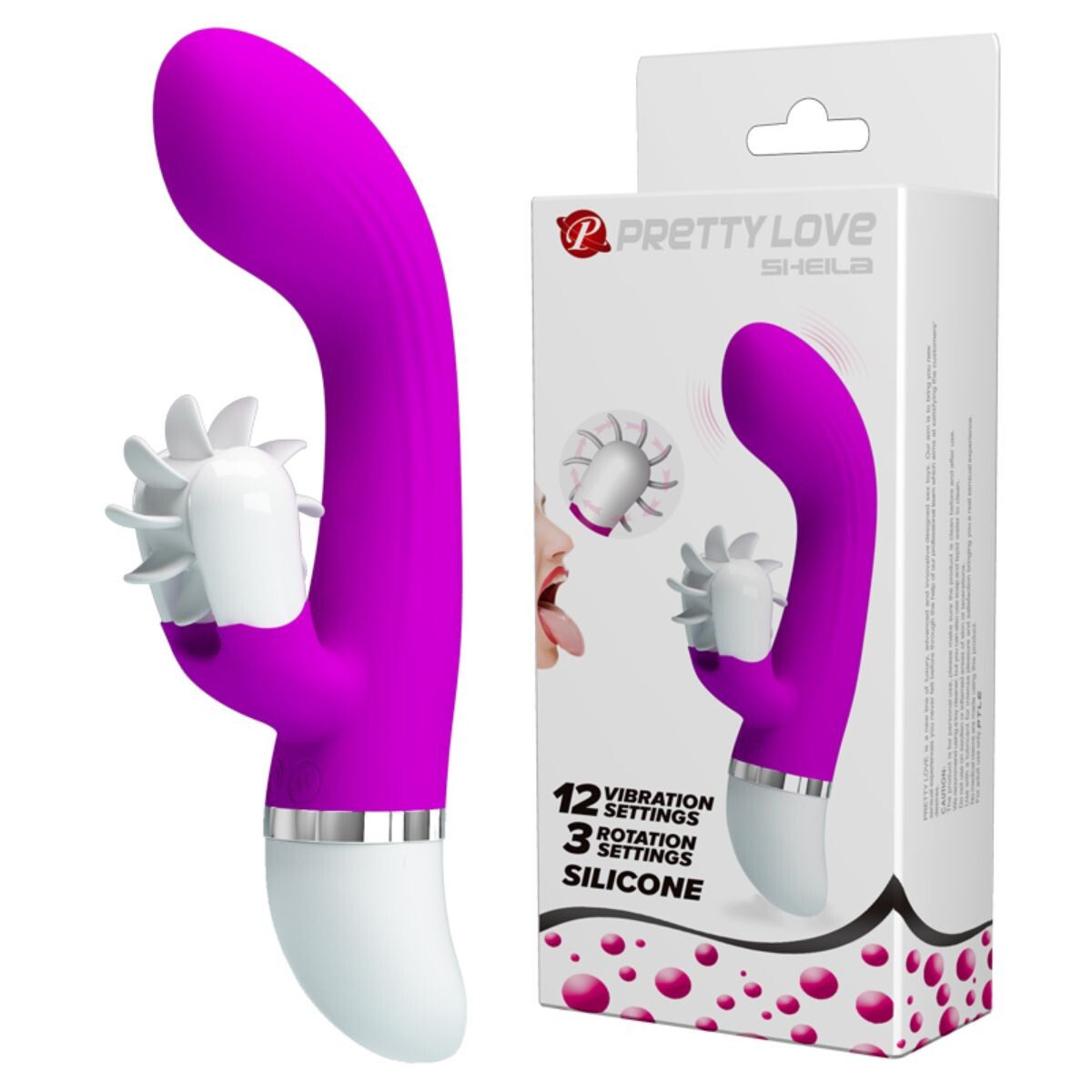 Vibrador Usb Con Rotador Para Clítoris Pretty Love Sheila 