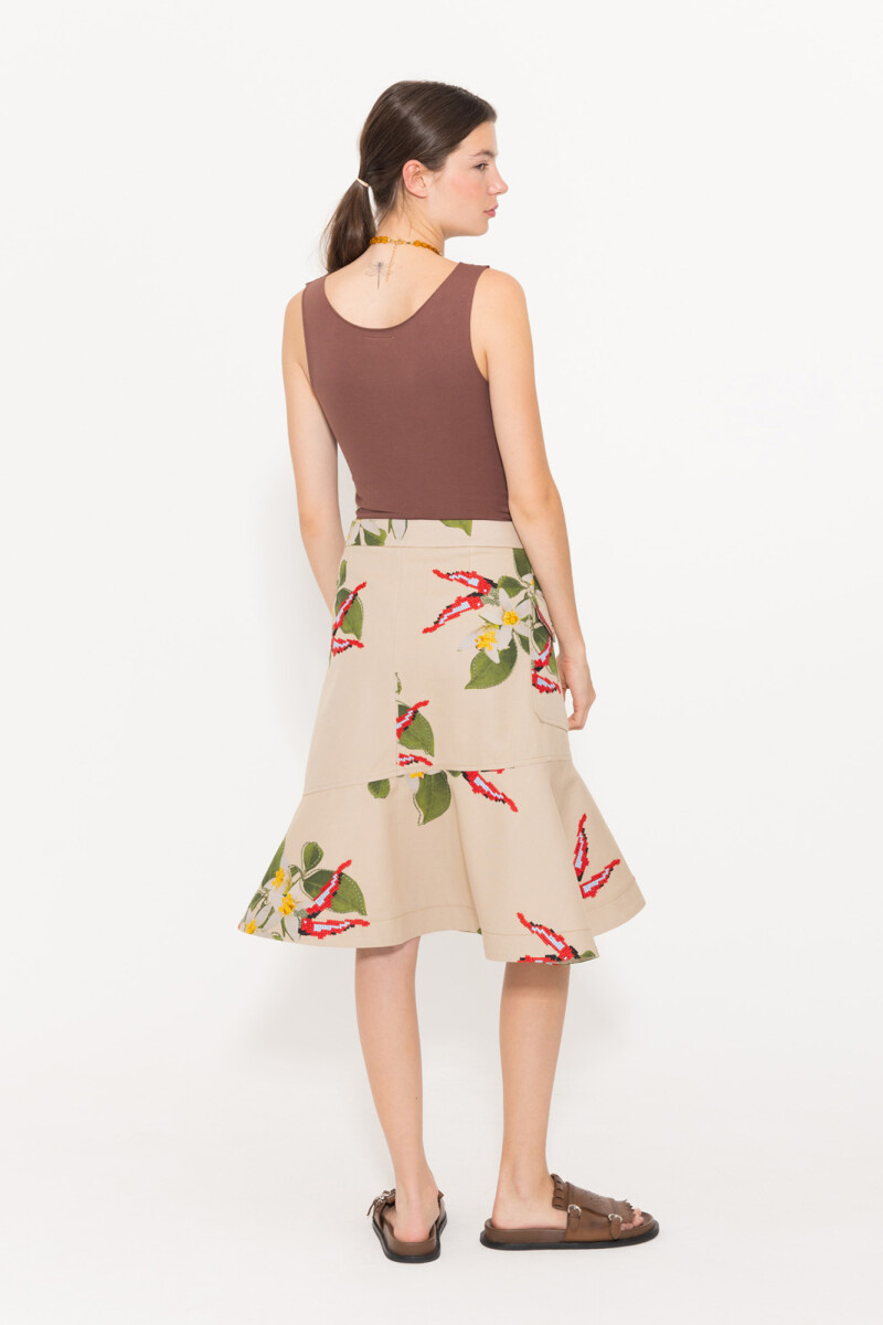 POLLERA BOUQUET Beige