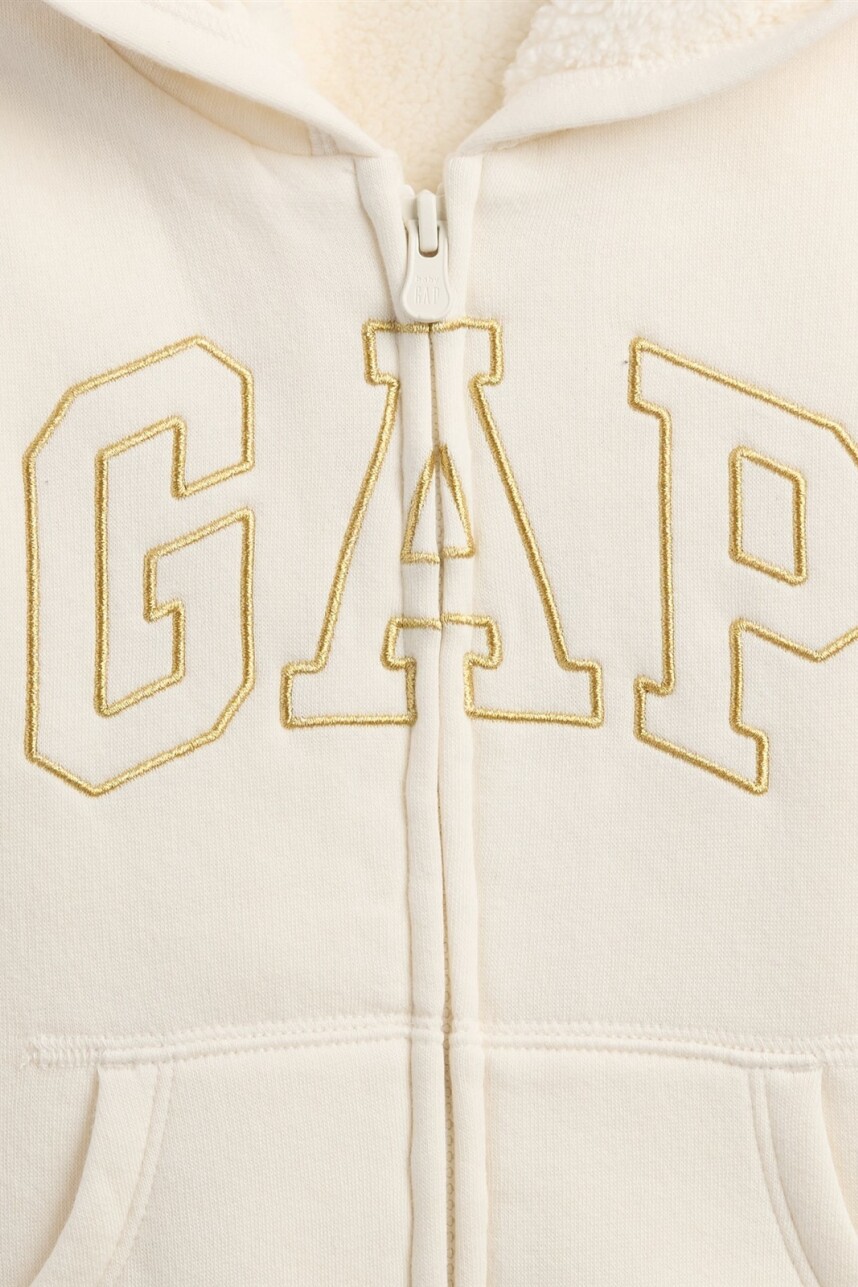 Canguro Logo Gap Con Corderito Toddler Niña Ivory Frost