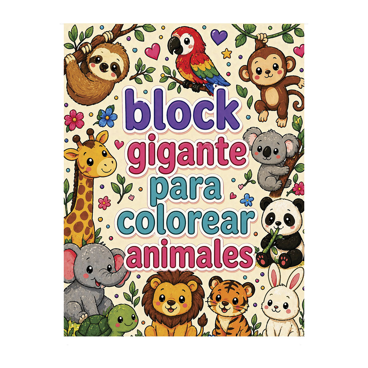 Block para colorear gigante - Animales 