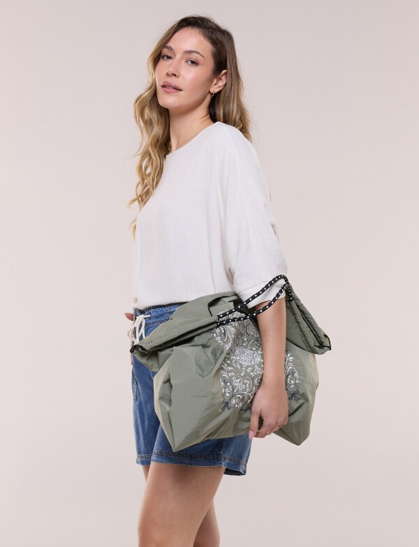 Bolso Playa Floral OLIVA