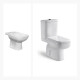 Juego De Inodoro Completo Incluye Tapa Mochila Y Bidet Linea Torrens Aqualia BLANCO