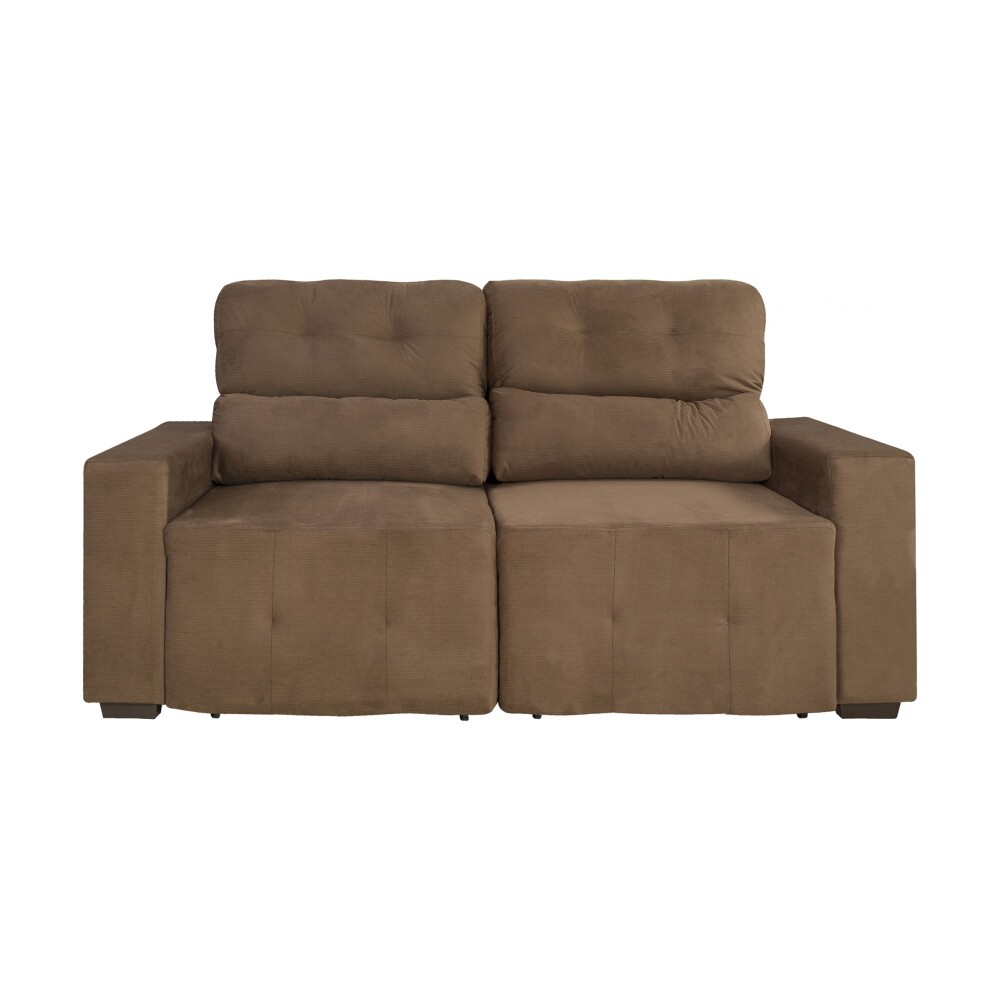 SILLÓN 2 CUERPOS TELA MARRON LENNY CHOC.