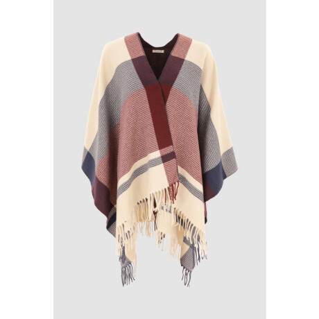 Poncho tres colores Azul