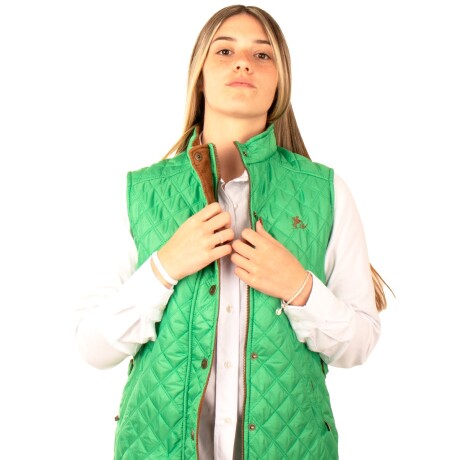 Chaleco Capitoneado Dama con hebilla Verde