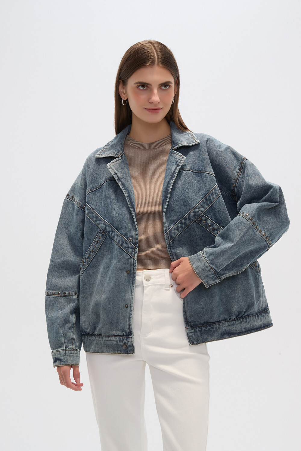 Campera Filoi Azul Grisaceo