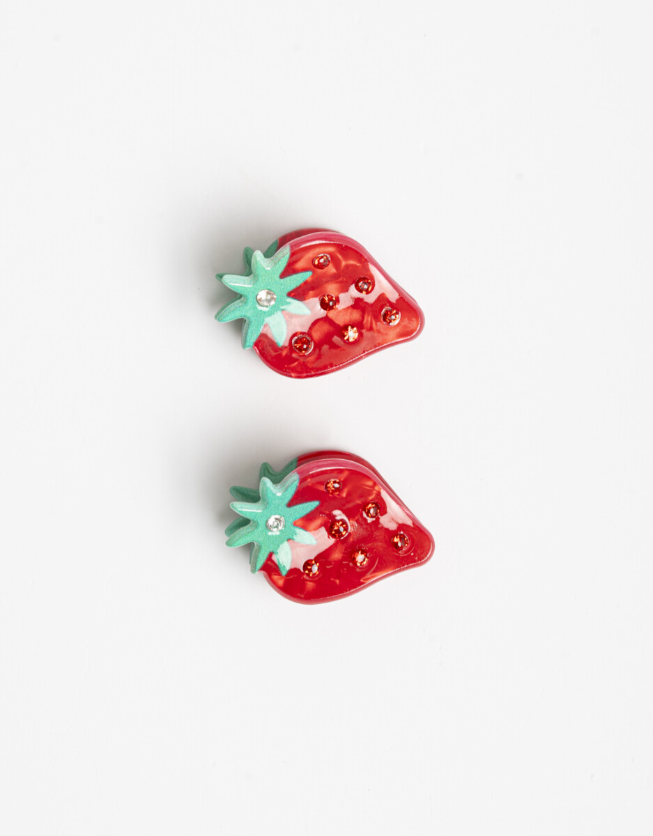 Set De Mini Broches Frutillas 