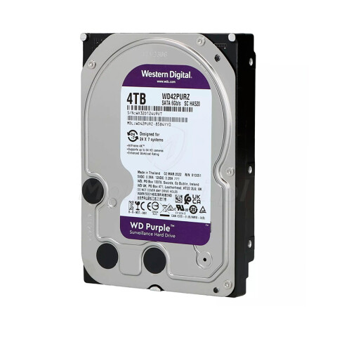 Disco duro HDD 3.5" 4TB Western Digital Purple Disco duro HDD 3.5" 4TB Western Digital Purple