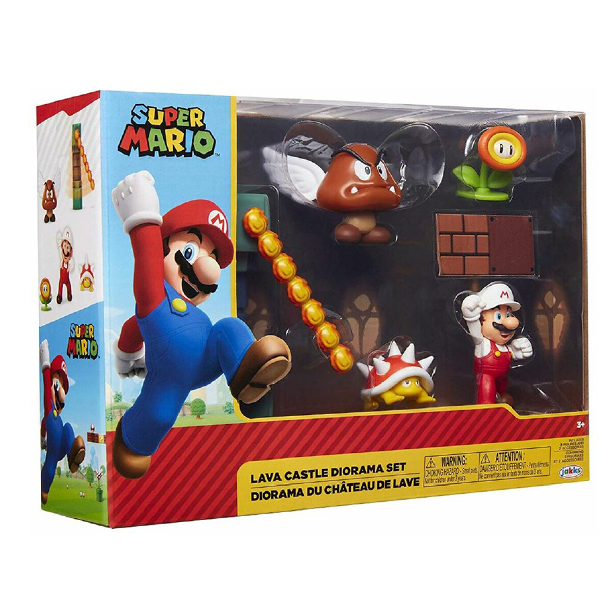 Figuras Super Mario - Diorama Castillo de Lava Playset 