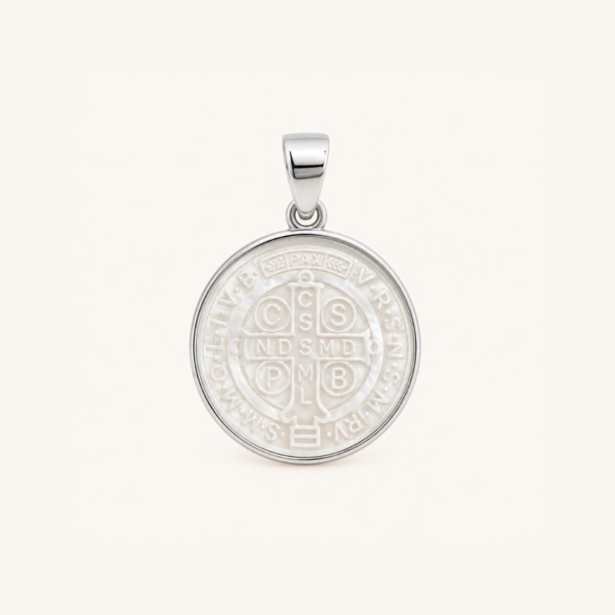 Medalla San Benito Nacar - Plata 925 