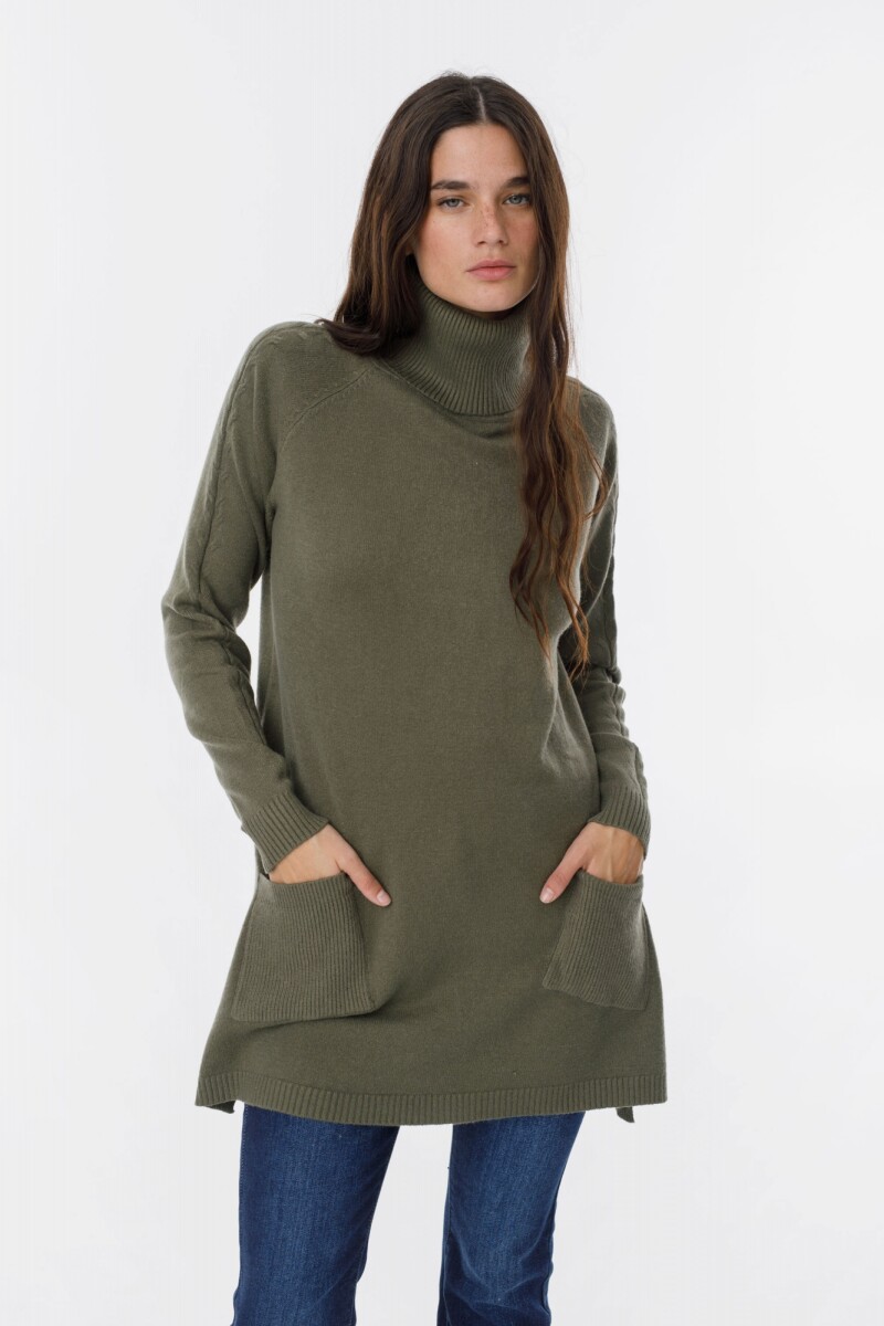 Sweater Pocket Verde Militar