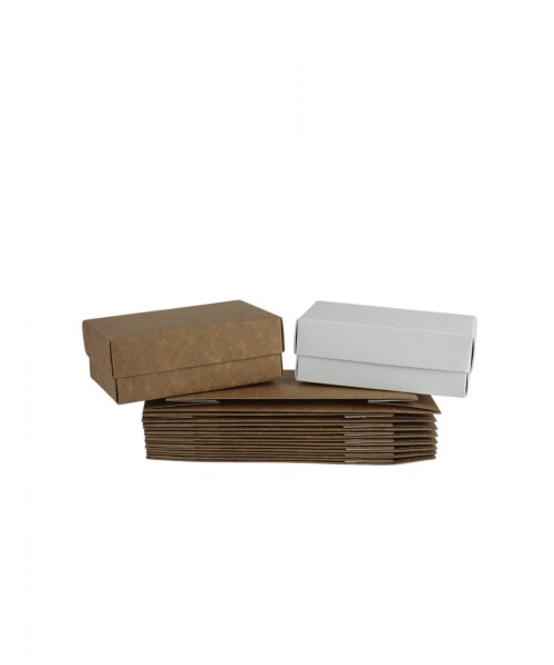 Pack x 20 unid - caja 03 eco 8x12x4,5 cm. REVERSIBLE BLANCO MADERA