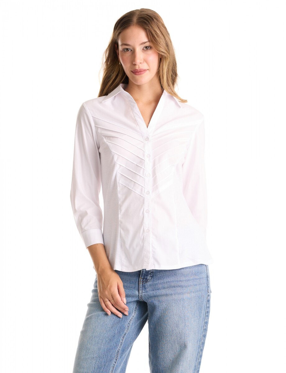 Camisa Tablitas - Blanco 