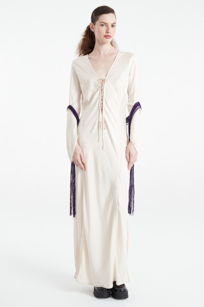 ARIELLE KAFTAN MAXI DRESS Natural