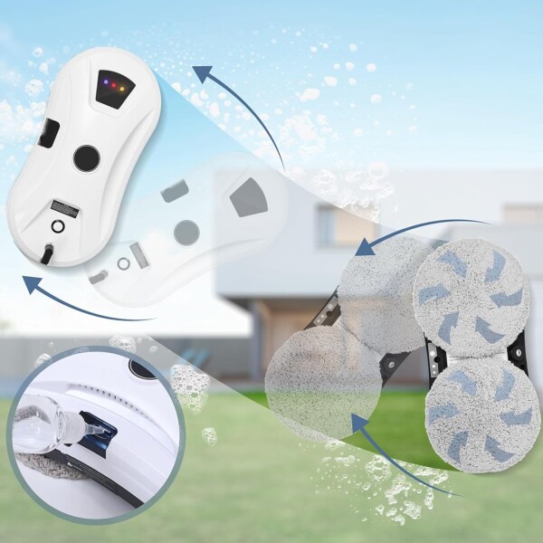 Robot Limpiavidrios Marvo Automatico Con Control Recargable Robot Limpiavidrios Marvo Automatico Con Control Recargable