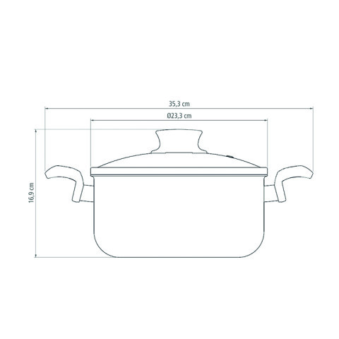 Olla con dos asas modelo "PARIS", Ø22cm -TRAMONTINA TR5989