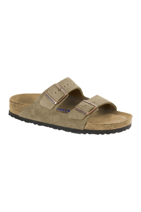 Sandalia Arizona Soft Footbed Suede Leather - Estrecho Taupe