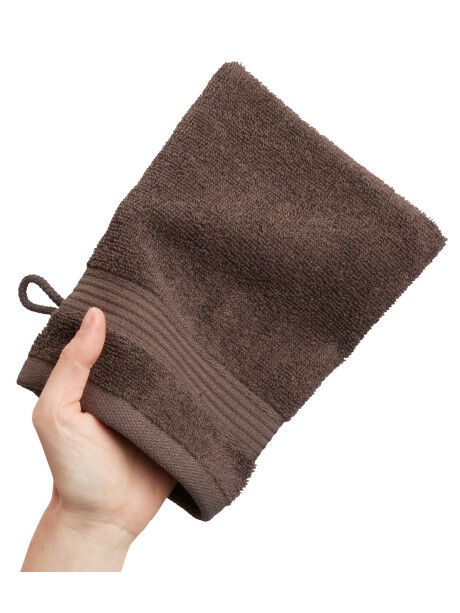 Manopla de baño KARLSTAD 15x21 marrón osc Manopla de baño KARLSTAD 15x21 marrón osc