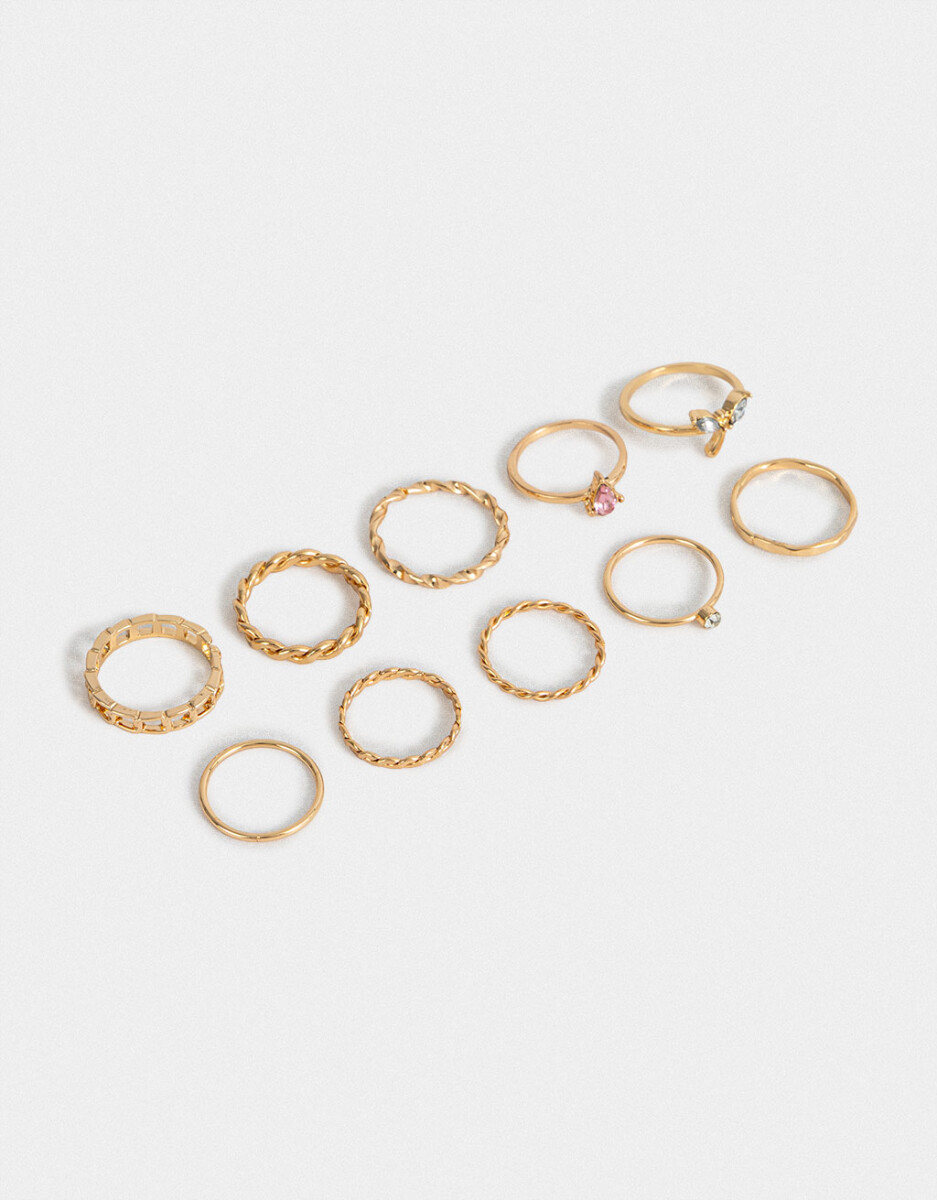 Sets De Anillos Strass Crystal 