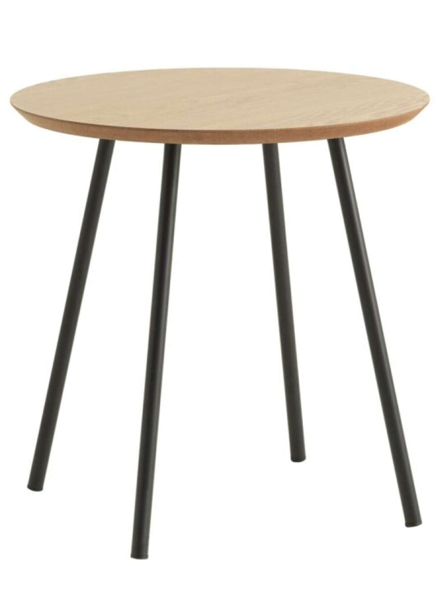 Mesa Auxiliar Nybo Ø40 - Roble/Negro 