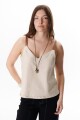 MUSCULOSA LINO ART BEIGE