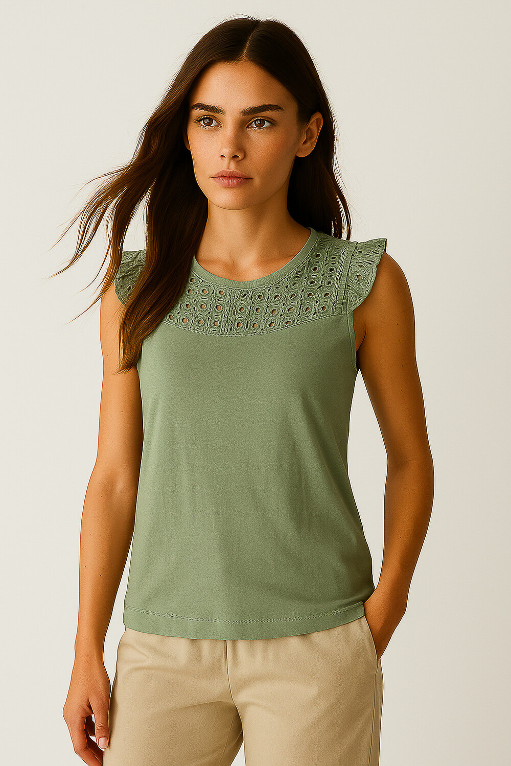 Musculosa Colsen Verde Grisaceo