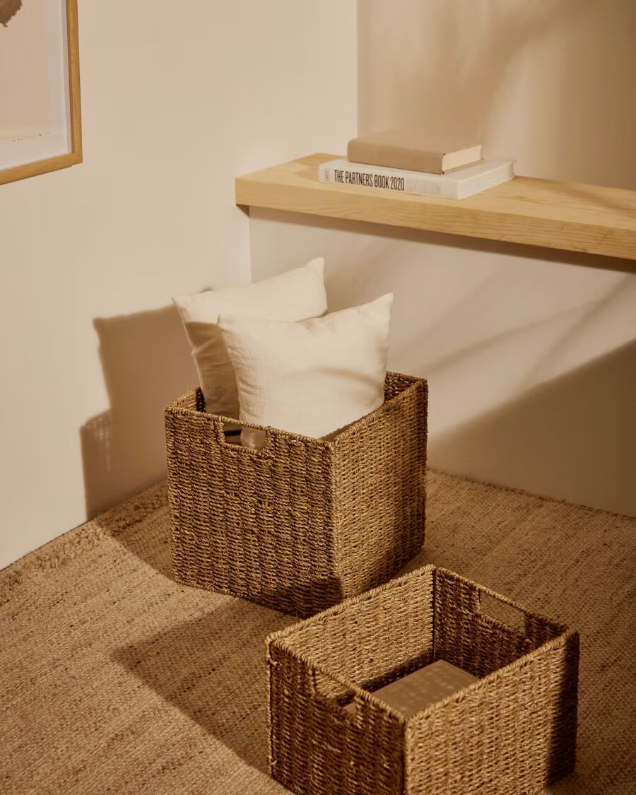 Caja plegable Tossa de fibras naturales 32 x 33 cm Caja plegable Tossa de fibras naturales 32 x 33 cm
