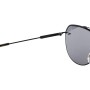 Lentes De Sol Ultralight Aviador De Acero Inoxidable Negro/Negro