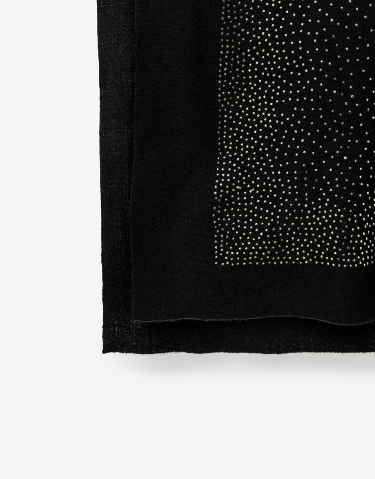 Pashminas Apliques: Hotfix/Bordado/Parches Pashmina De Noche - Negro