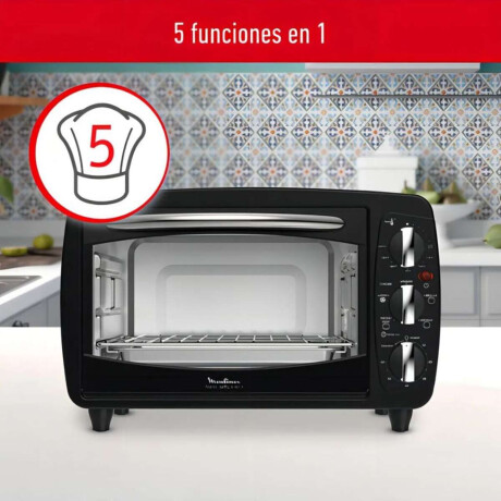 Horno Freidora De Aire Moulinex 20 Litros 5 En 1 Negro