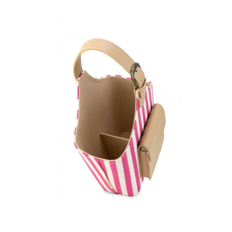 Posatermo y Mate Tanzania Telar Rayas Fucsia