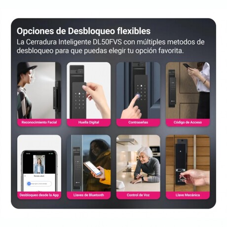 Cerradura Inteligente EZVIZ DL50FVS-6068 Con Reconocimiento Facial Con Pasador Cerradura Inteligente EZVIZ DL50FVS-6068 Con Reconocimiento Facial Con Pasador