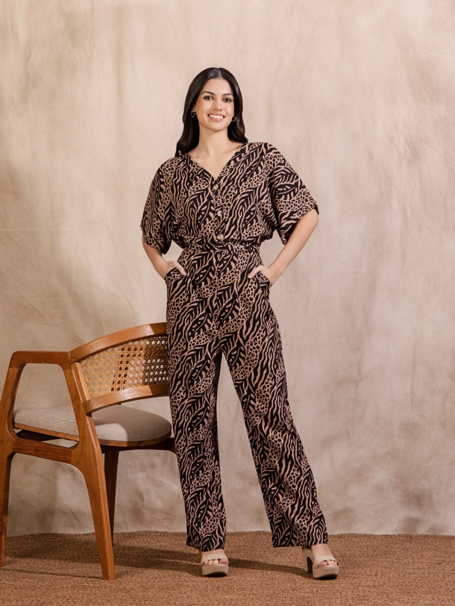 Enterizo de Lino. - Estampado. 