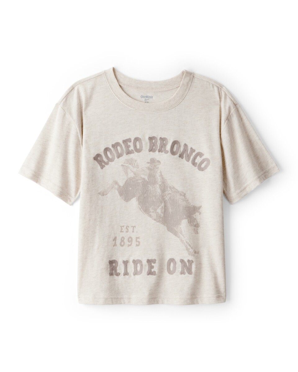 Remera de algodón, estampa rodeo 