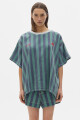 T-shirt Row ST Green/Blue