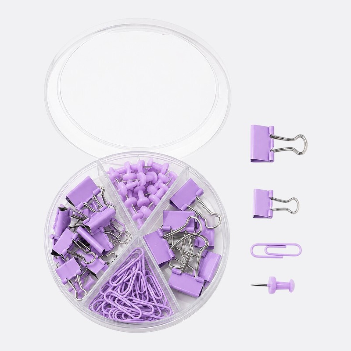Set De Accesorios Para Oficina 72 Piezas Varios Clores - Violeta 