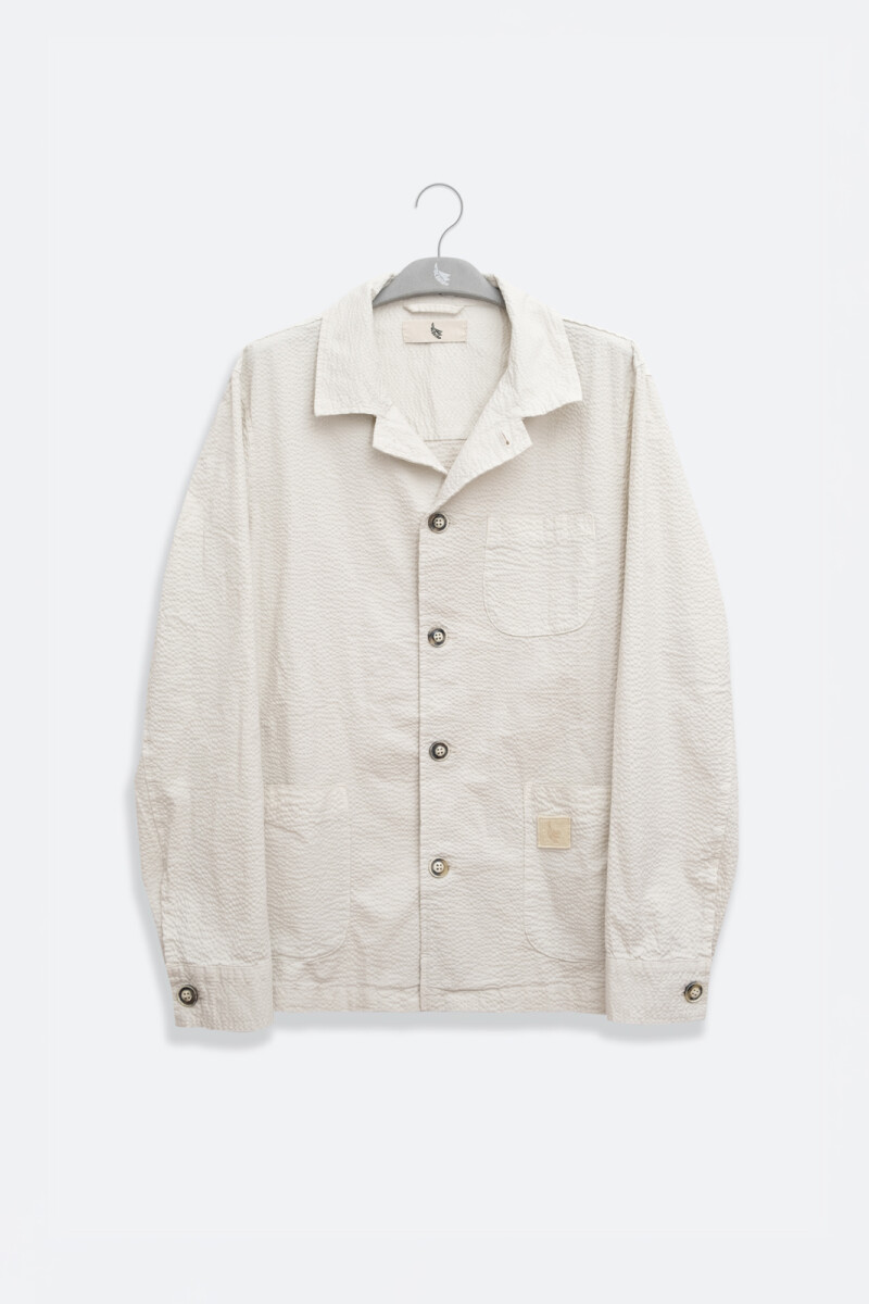 SEERSUCKER JACKET Oyster
